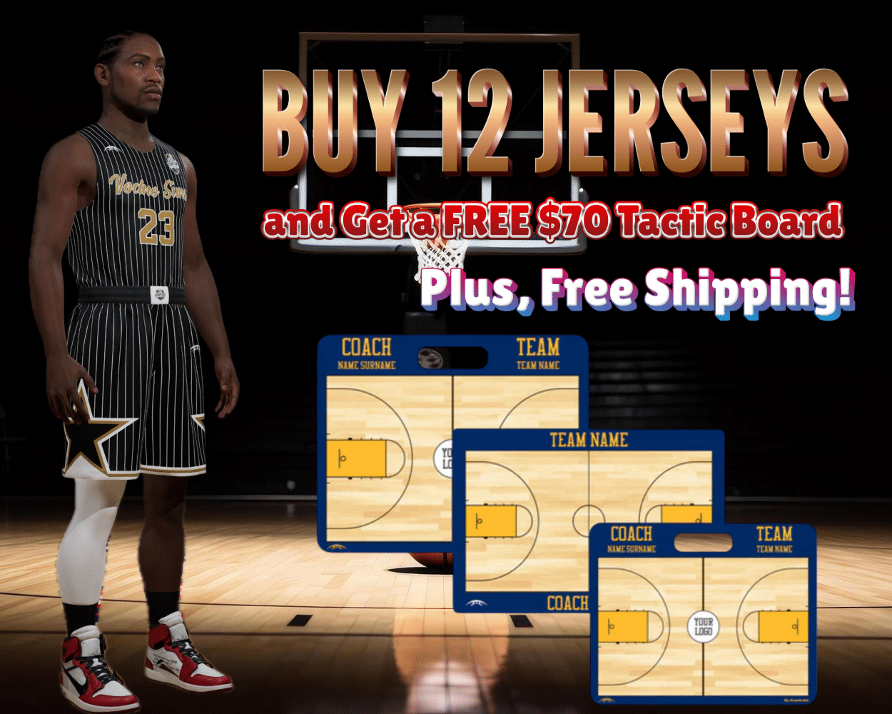 Buy 12 Jerseys and Get a FREE 70 Tactic Board Plus Free Shipping