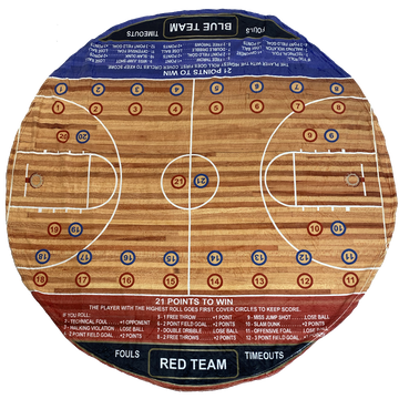 Basketball Round Game Blanket 68"