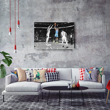 Tyler Herro Canvas Art – Clutch Shot Basketball Decor