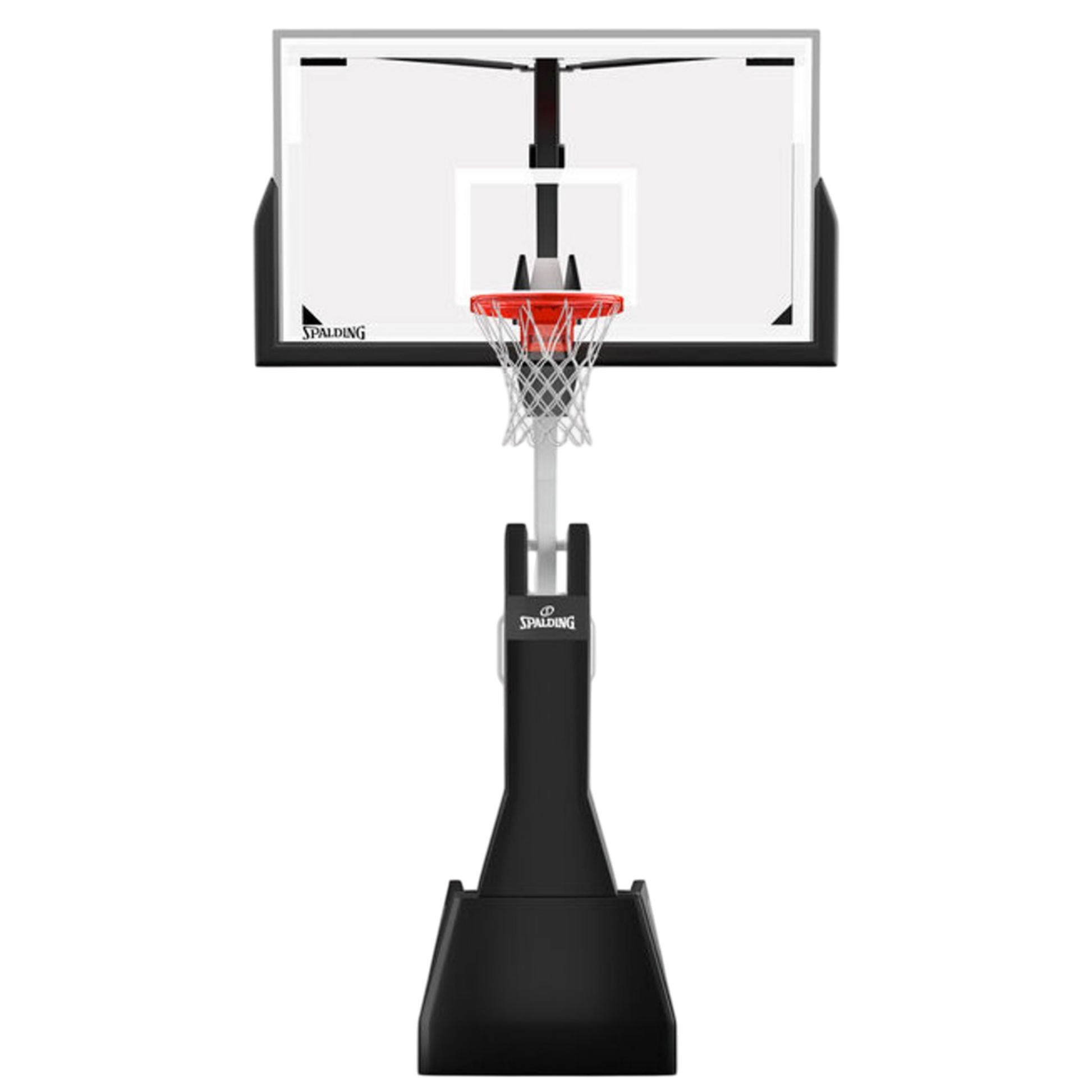 Spalding Arena 72 Glass Basketball Hoop side angle