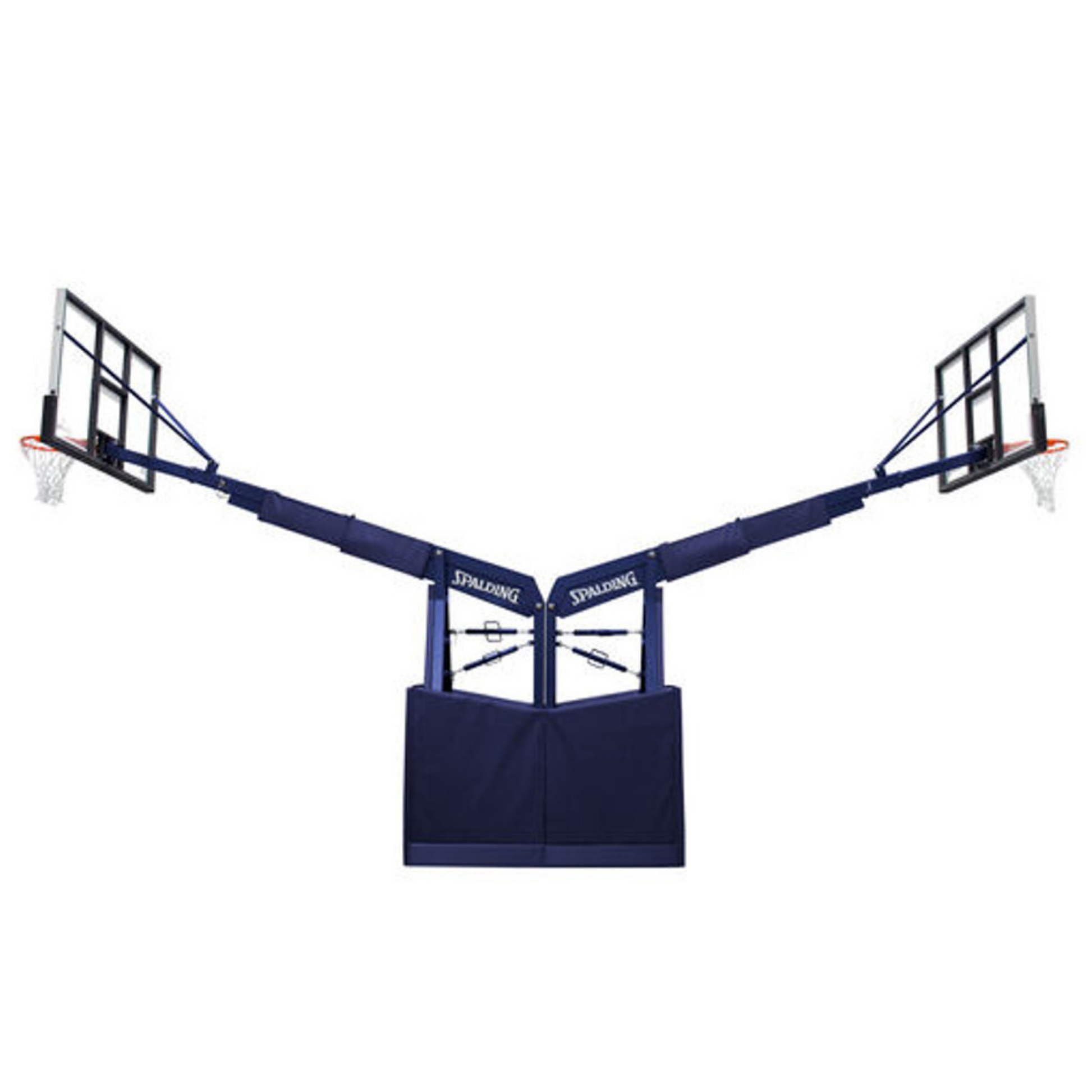 Spalding 8' Tournament Portable 72" Acrylic Backstop side view