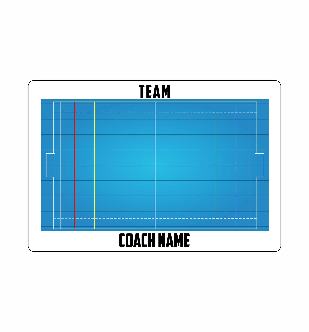 Custom water polo magnetic coaching board 15.7 x 10.6 40 x 27 cm — Customized for your team identity