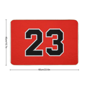 Basketball Red 23 Number Bath Mat
