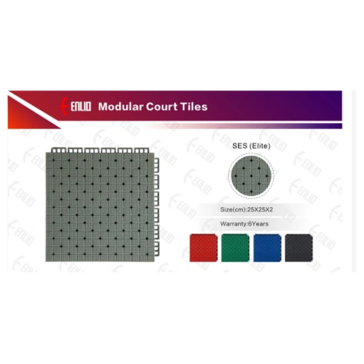 USA Enlio Official 3X3 Basketball Court – FIBA Certified – 20' x 20' Pro Kit — ISO 14001 environmental certification