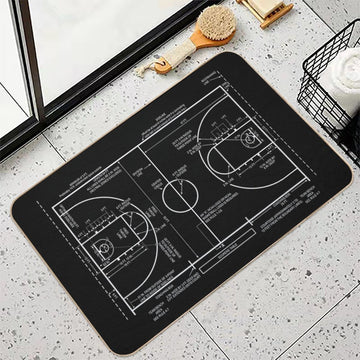 Basketball Court Bath Mat