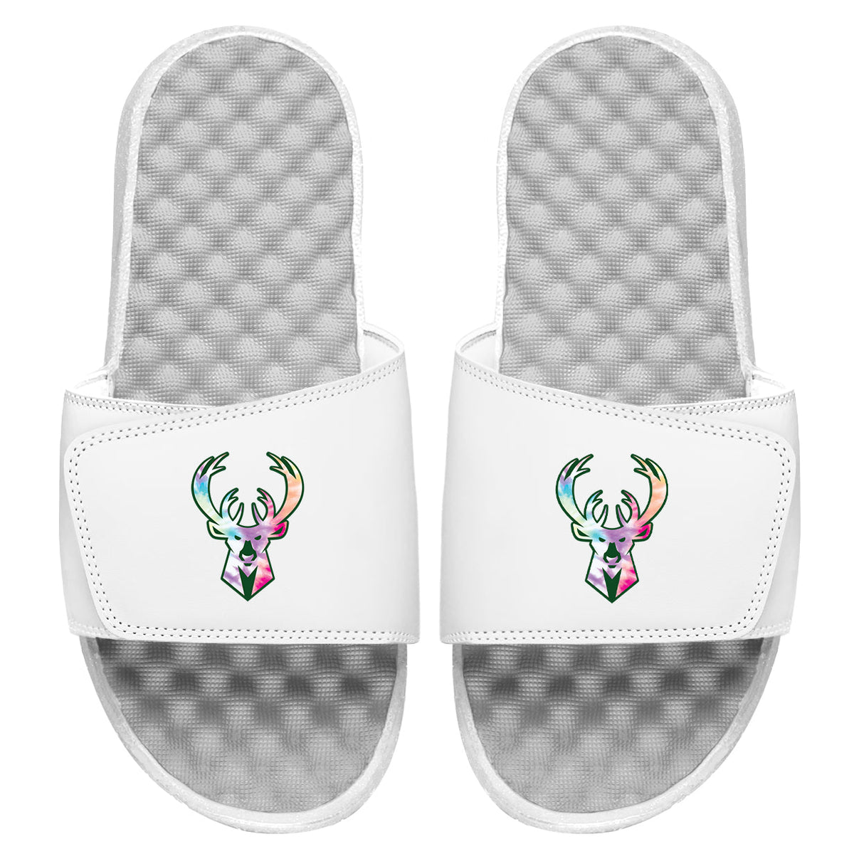 Milwaukee Bucks Tie Dye Clip Slides — Made-to-order in California