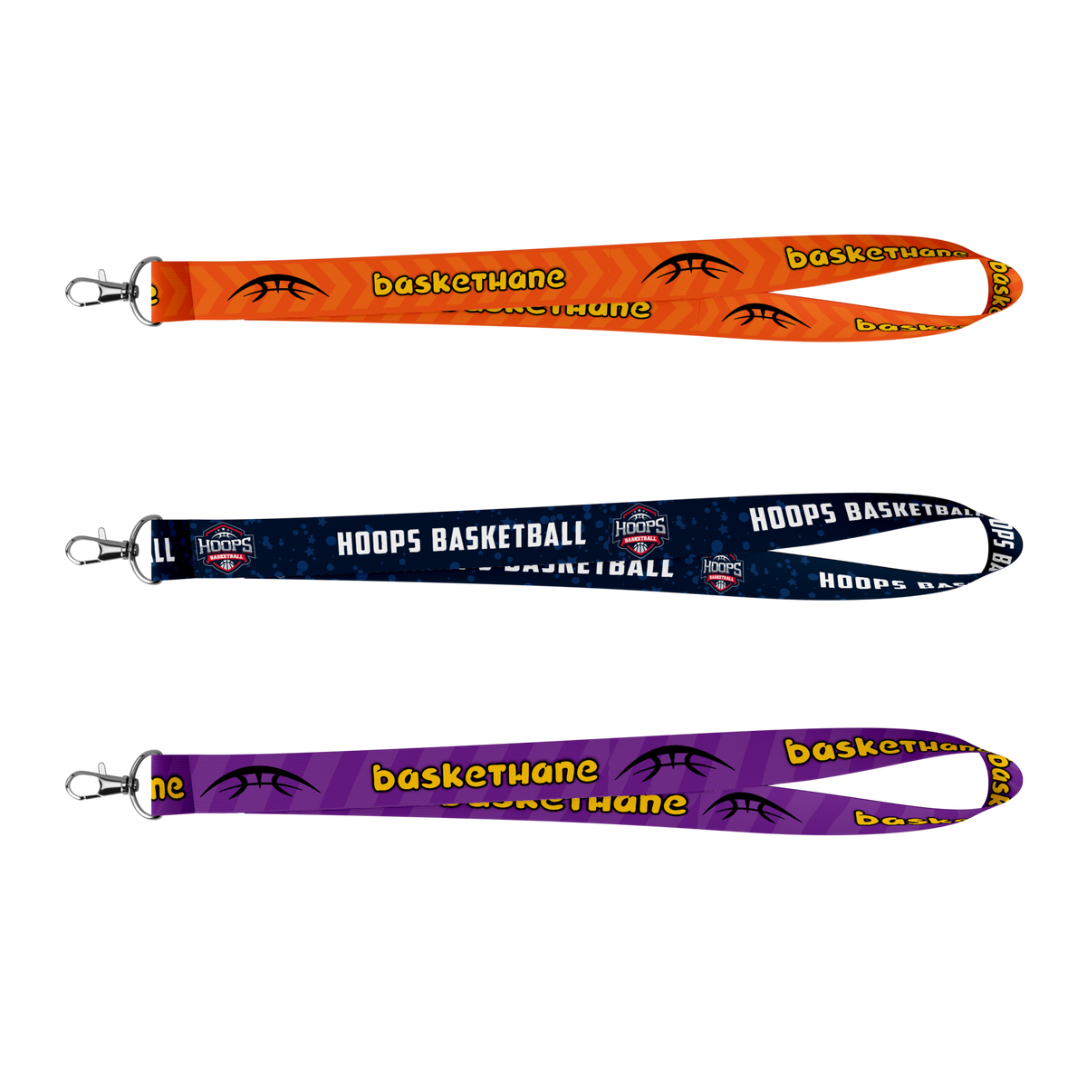 Personalized Basketball Whistle Lanyard (Set of 3)