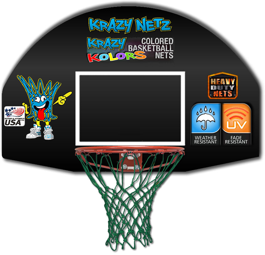 Krazy Netz Heavy Duty Green Basketball Rim Net — Real basketball specialist support