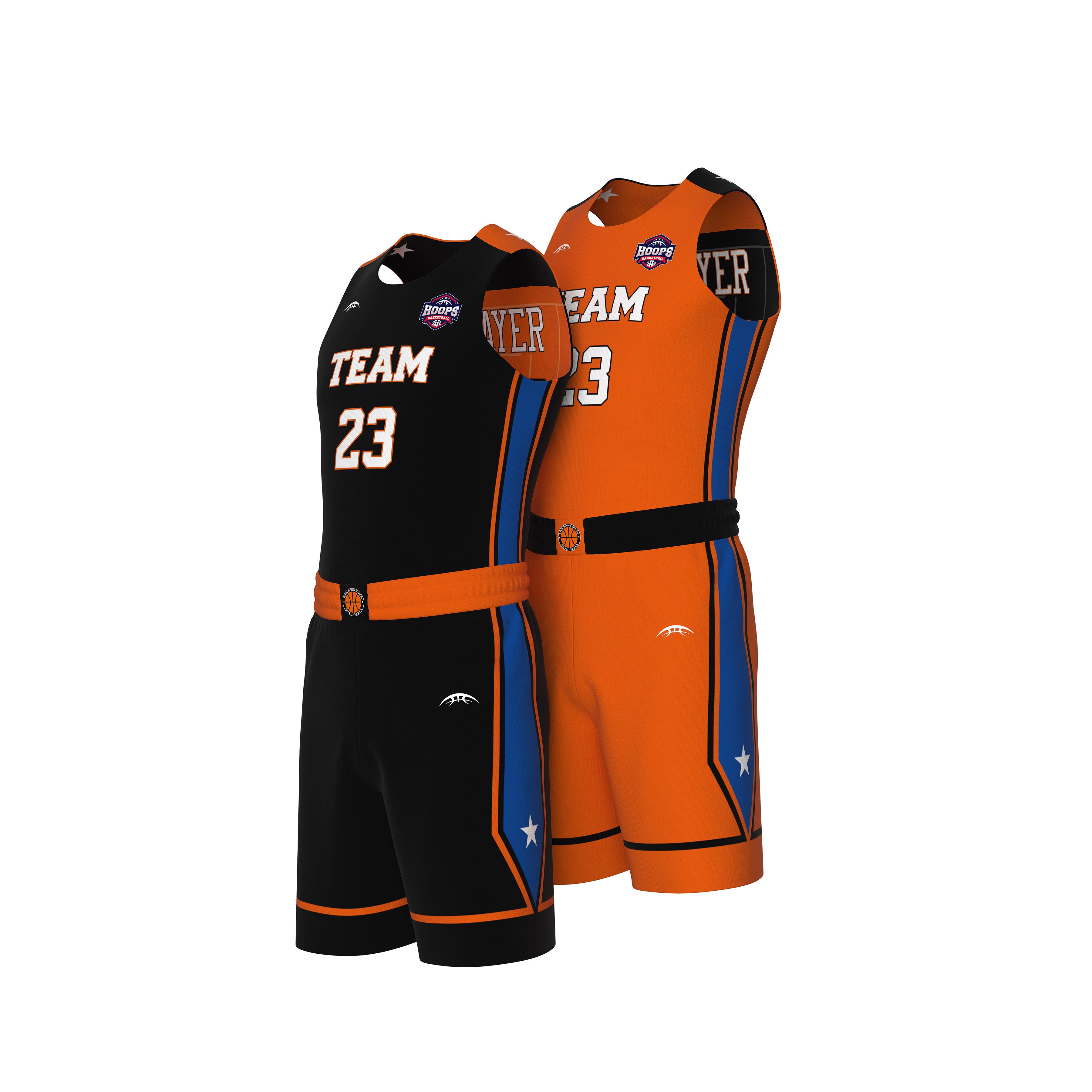Player Uniform Orange Jersey With A Number 3x3 Basketball Sport