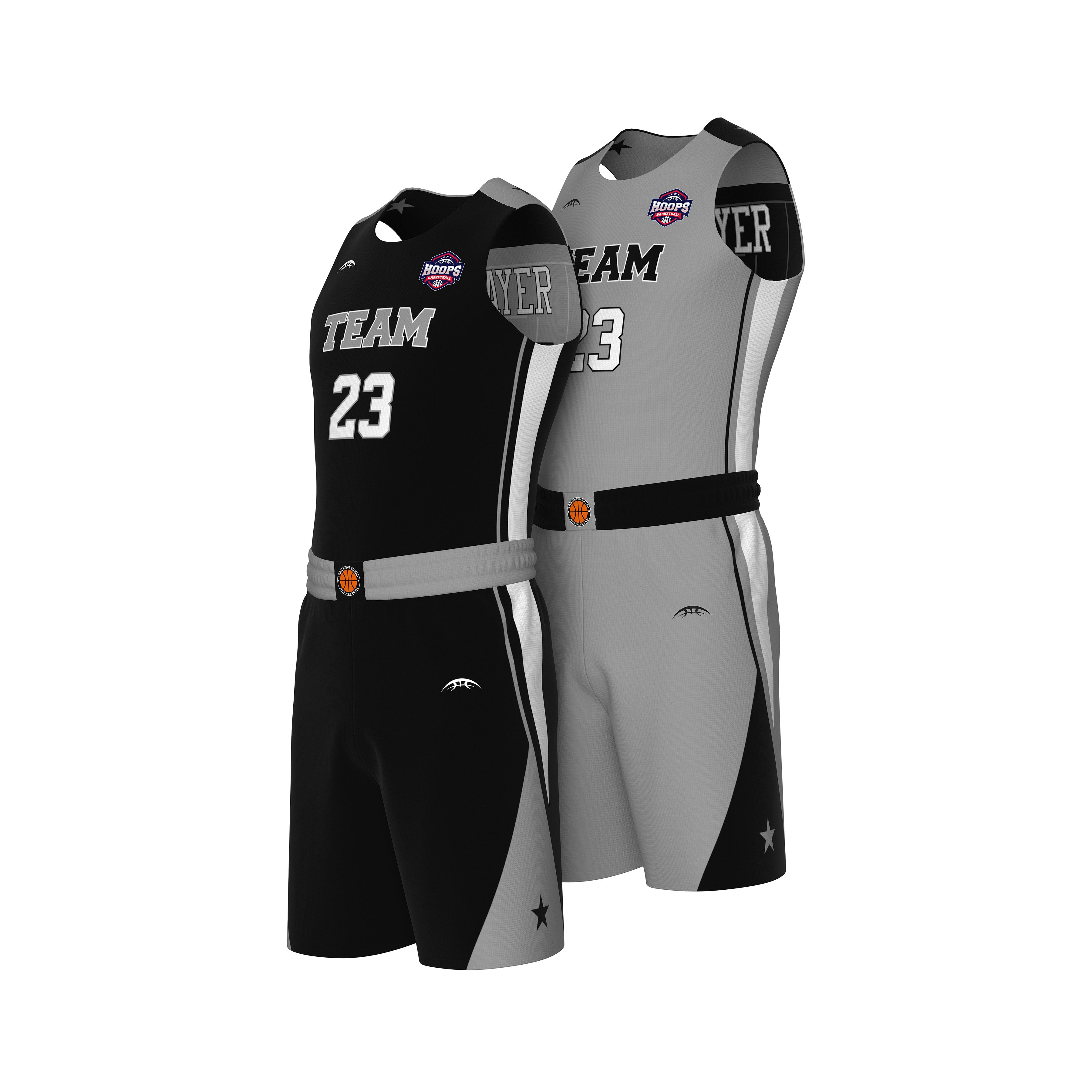 Design Your Own Basketball Wear Sublimated Black And White Game Basketball  Jersey Clothing