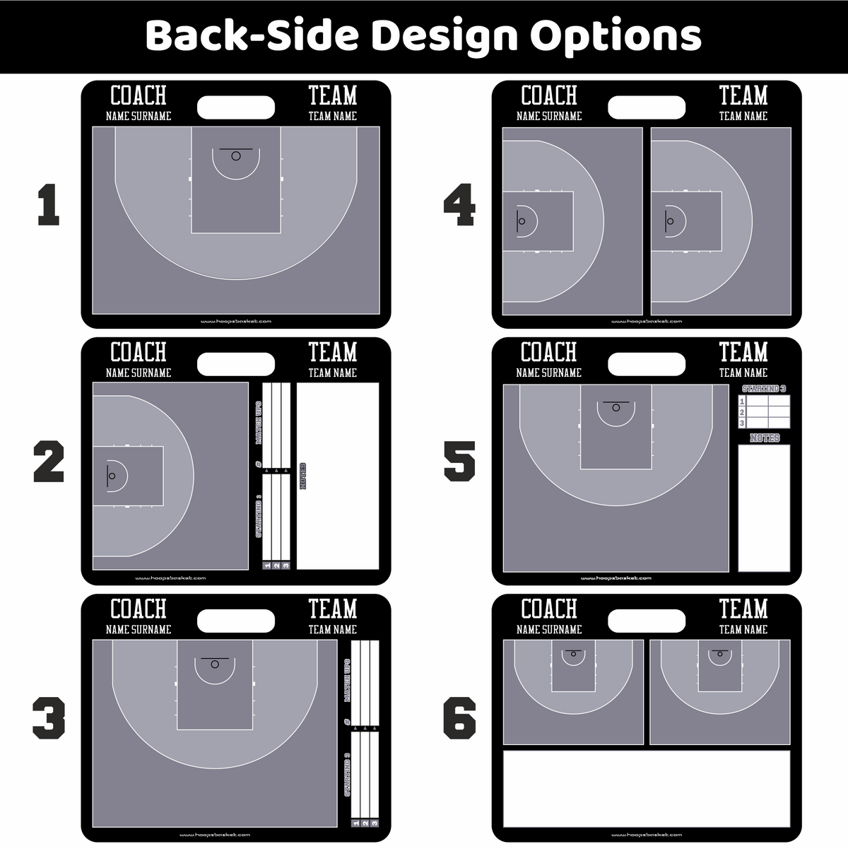 Custom 3x3 Basketball Coaching Board 11.4 x 9.4 in (Magnetic) — Made-to-order in California for coaches everywhere