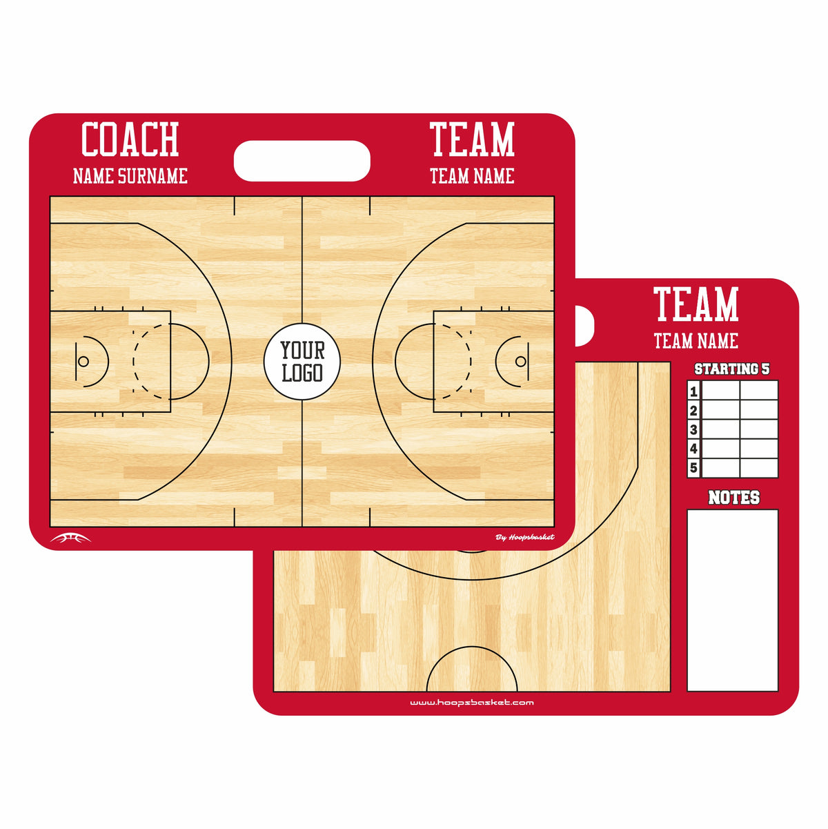 WNBA Custom American Style Magnetic Coaching Board 15.7 x 12.6 - Front View