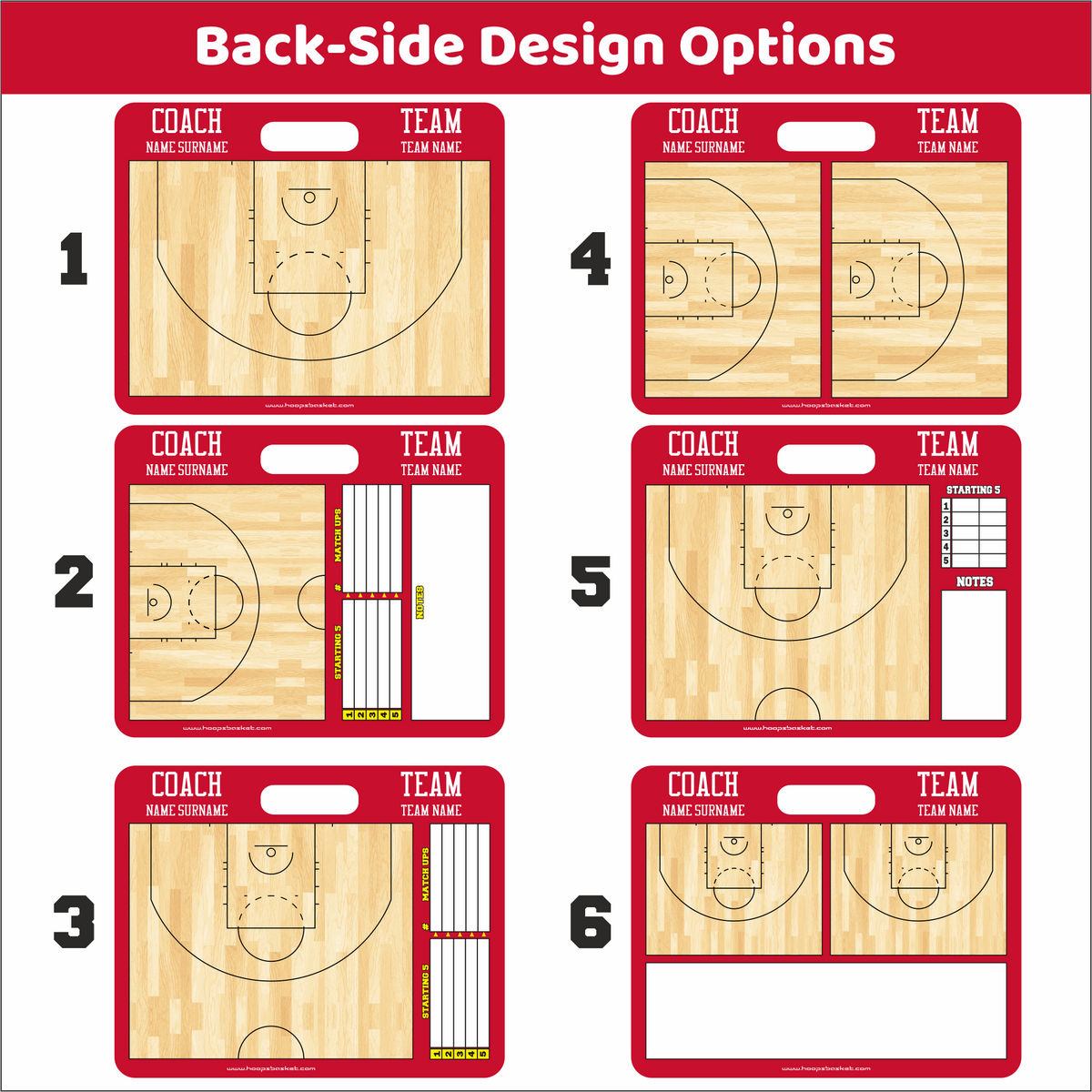 Custom WNBA Basketball Coaching Board 11.4 x 9.4 in (Magnetic) — Made-to-order in California for coaches everywhere