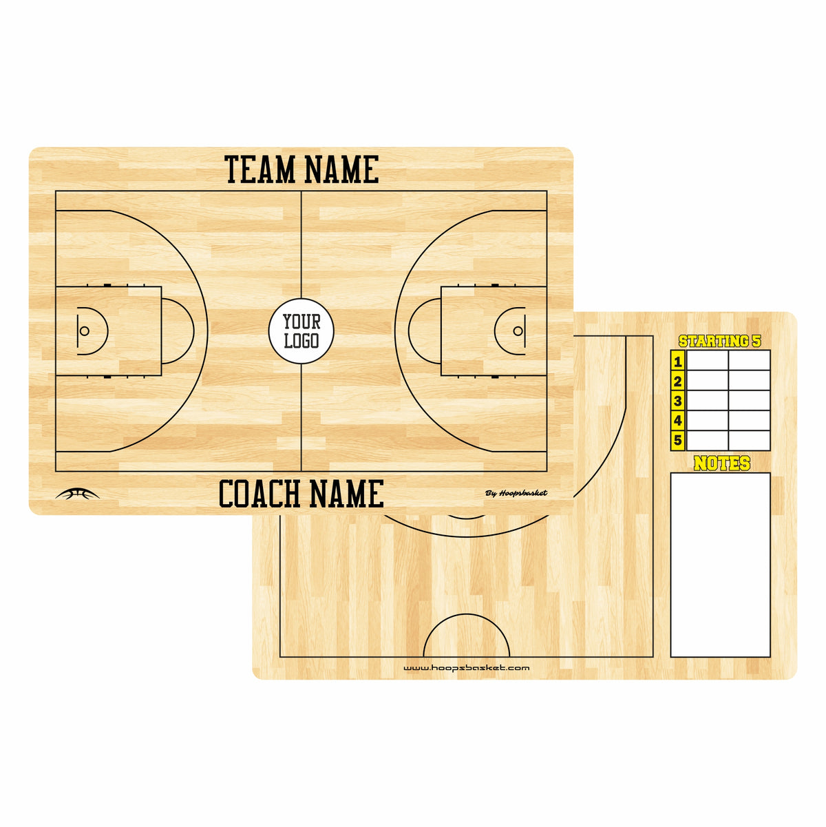 FIBA Custom Classic Coaching Board 15.7 x 10.6 Magnetic Surface
