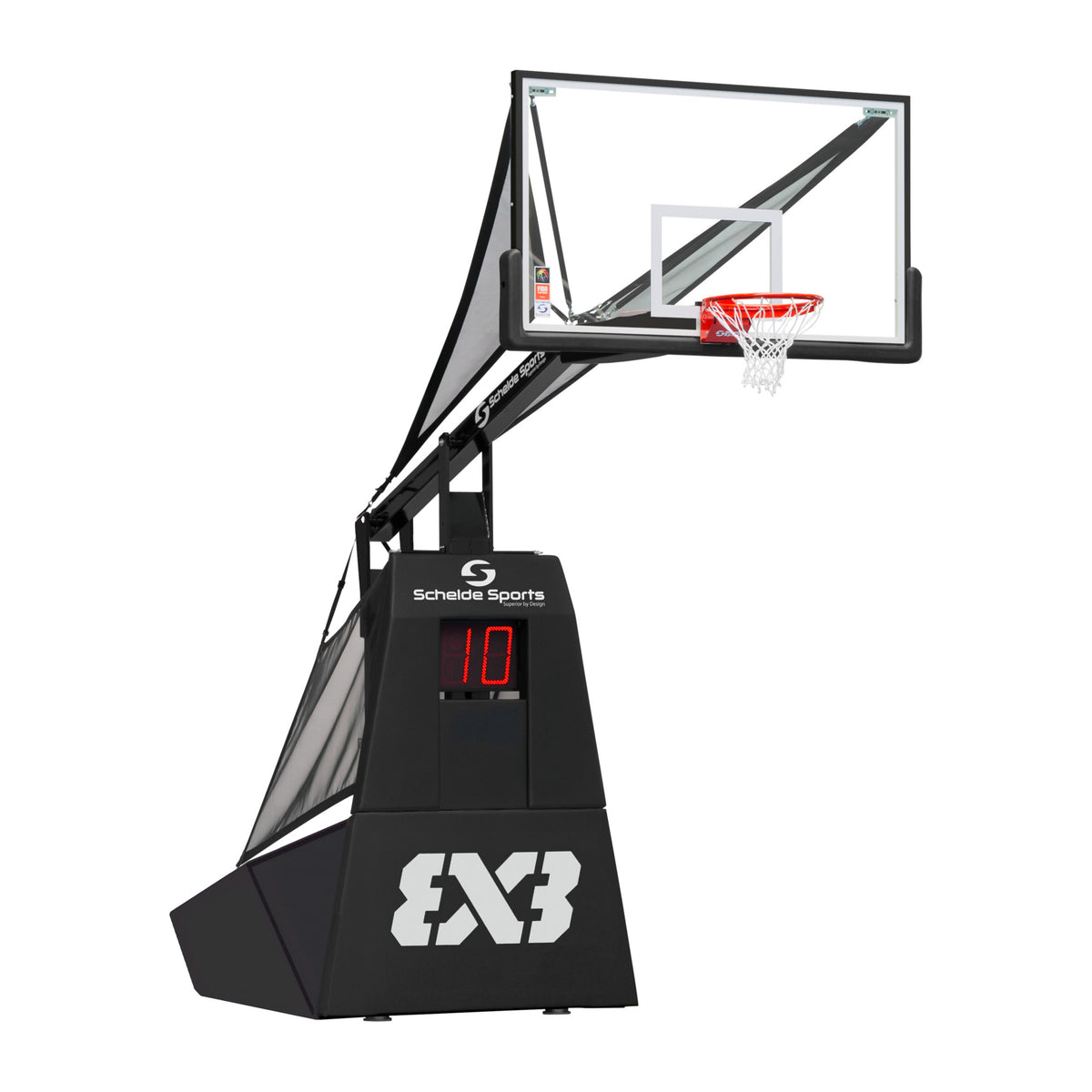 Schelde Sports SAM 3X3 - Official FIBA 3X3 World Tour Basketball Hoop — Designed for basketball programs