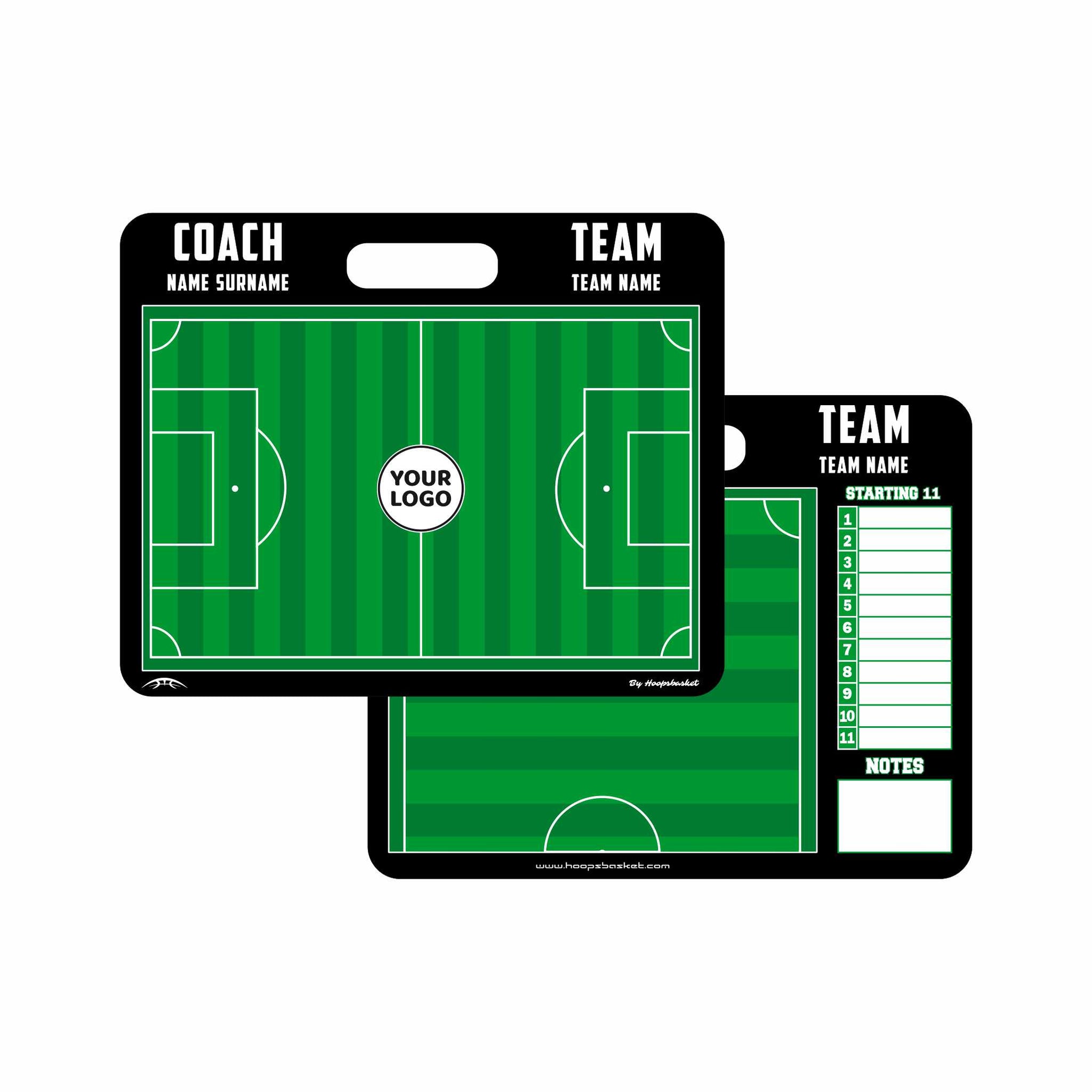 Custom Soccer / Football Coaching Board 11.4'' x 9.4'' / 29 cm x 24 cm