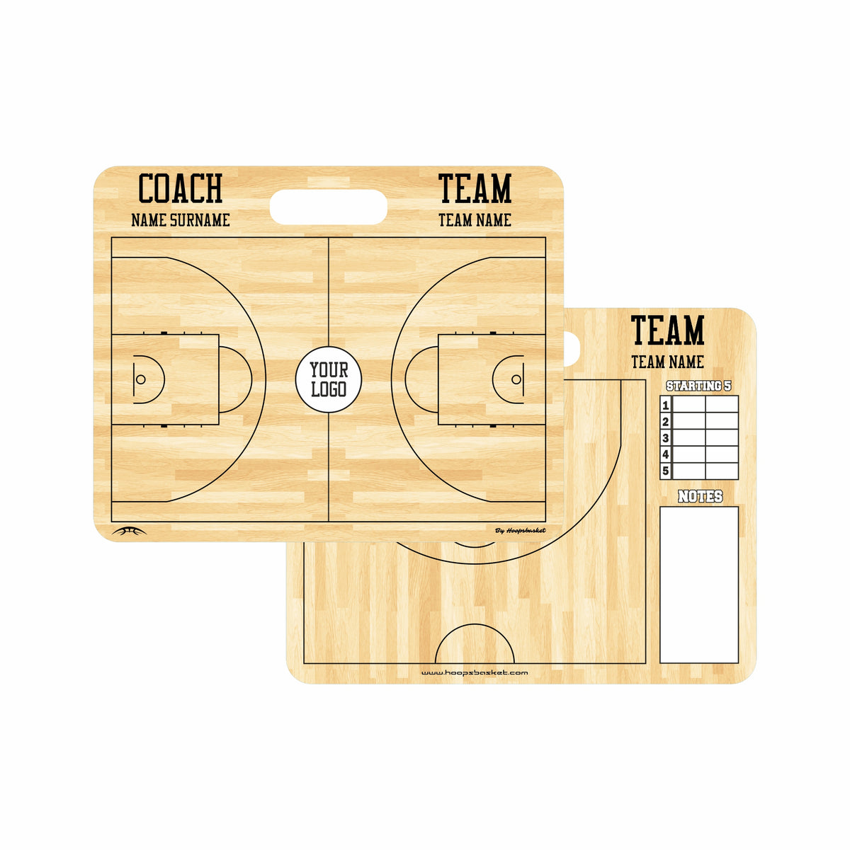 Custom FIBA Basketball Coaching Board 11.4 x 9.4 in (Magnetic)
