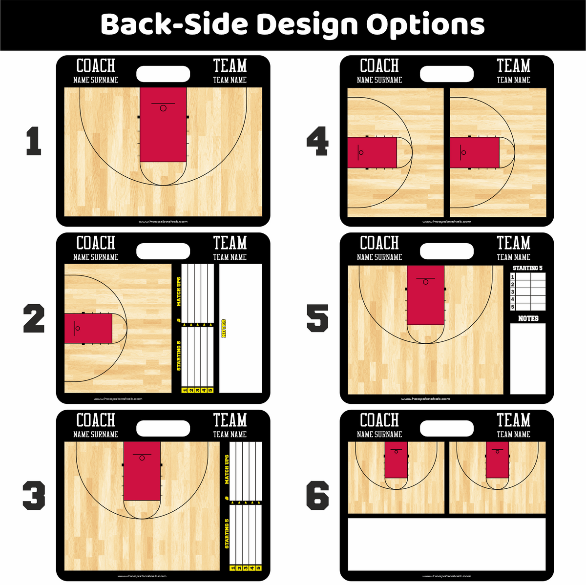 Custom High School Basketball Coaching Board 11.4 x 9.4 in (Magnetic) — Made-to-order in California for coaches everywhere