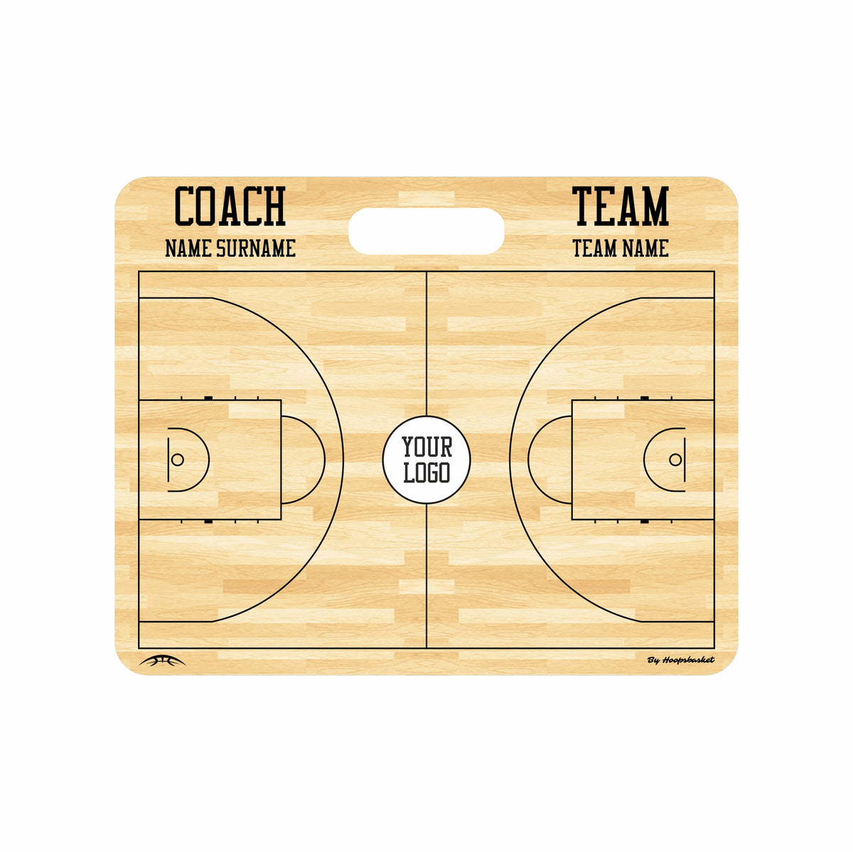 Custom FIBA Basketball Coaching Board 11.4 x 9.4 in (Magnetic) — Customized for your team identity