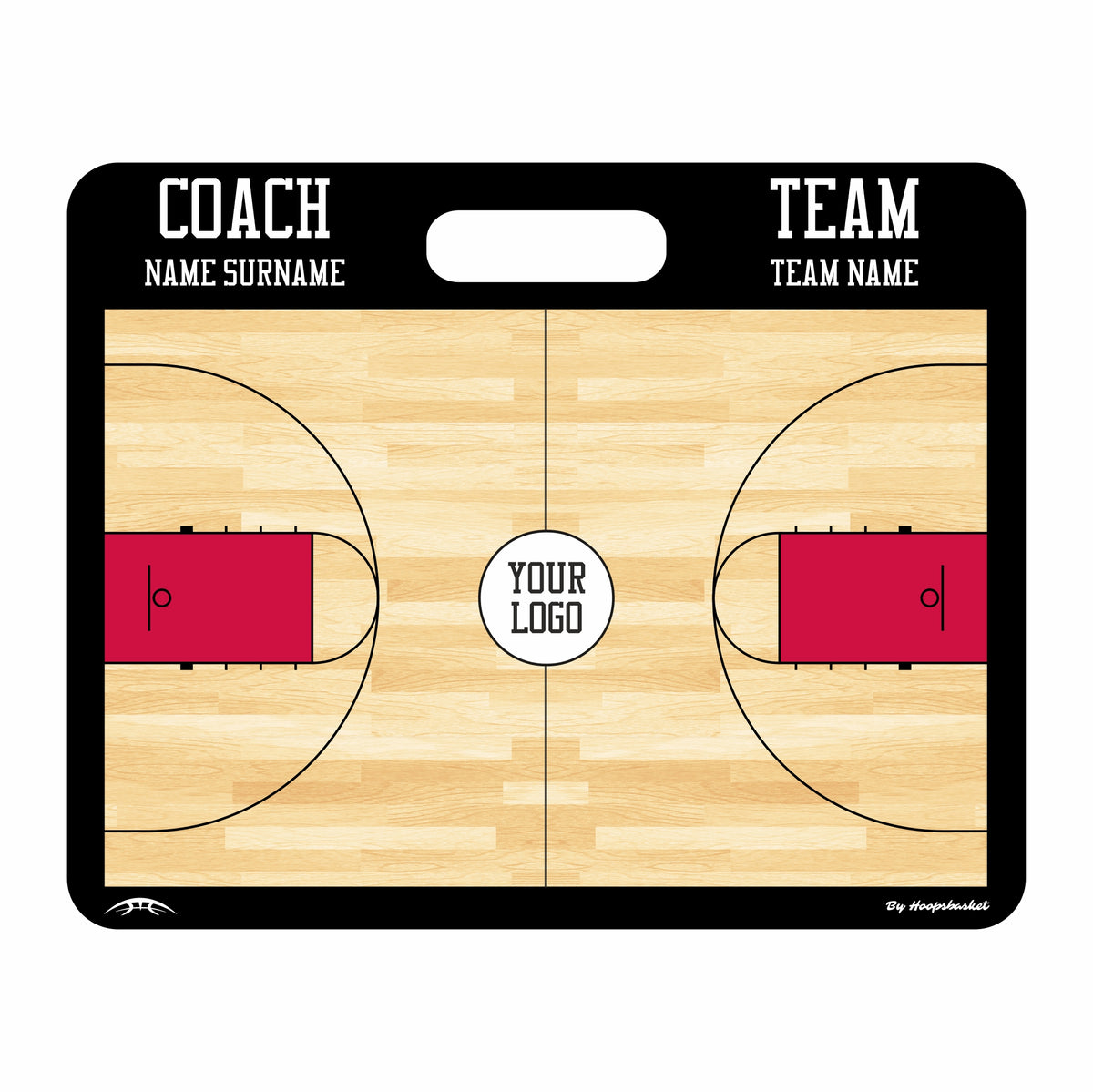 Custom High School Basketball Coaching Board 22 x 17.5 in (Magnetic) — Customized for your team identity
