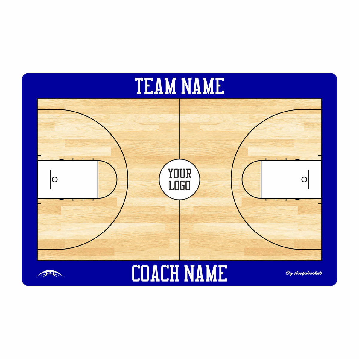 Custom Men's NCAA Basketball Coaching Board 15.7 x 10.6 in (Classic) — Customized for your team identity