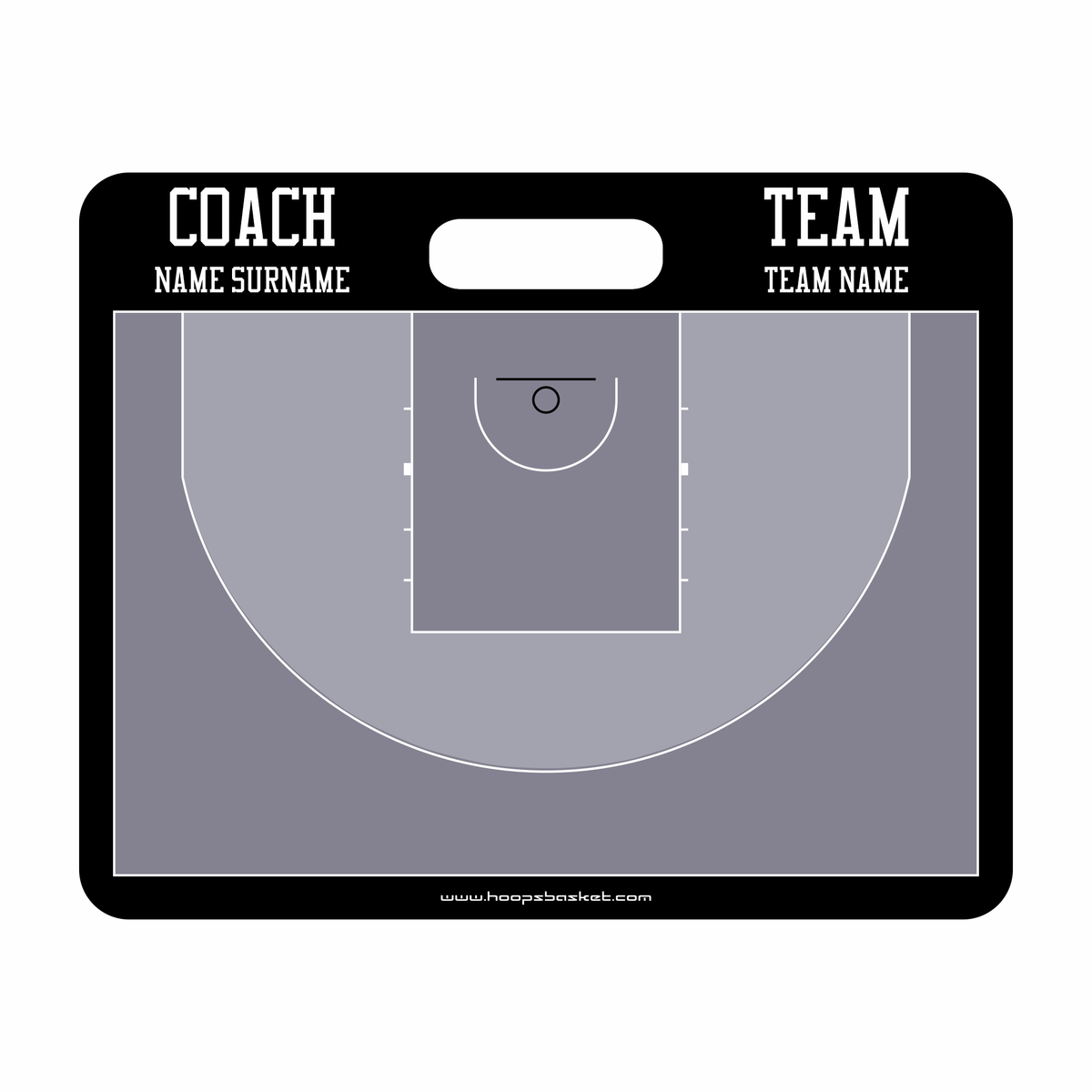 Custom 3x3 Basketball Coaching Board 11.4 x 9.4 in (Magnetic) — Customized for your team identity