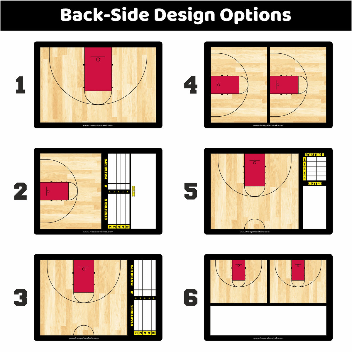 Custom High School Basketball Coaching Board 15.7 x 10.6 in (Classic) — Made-to-order in California for coaches everywhere
