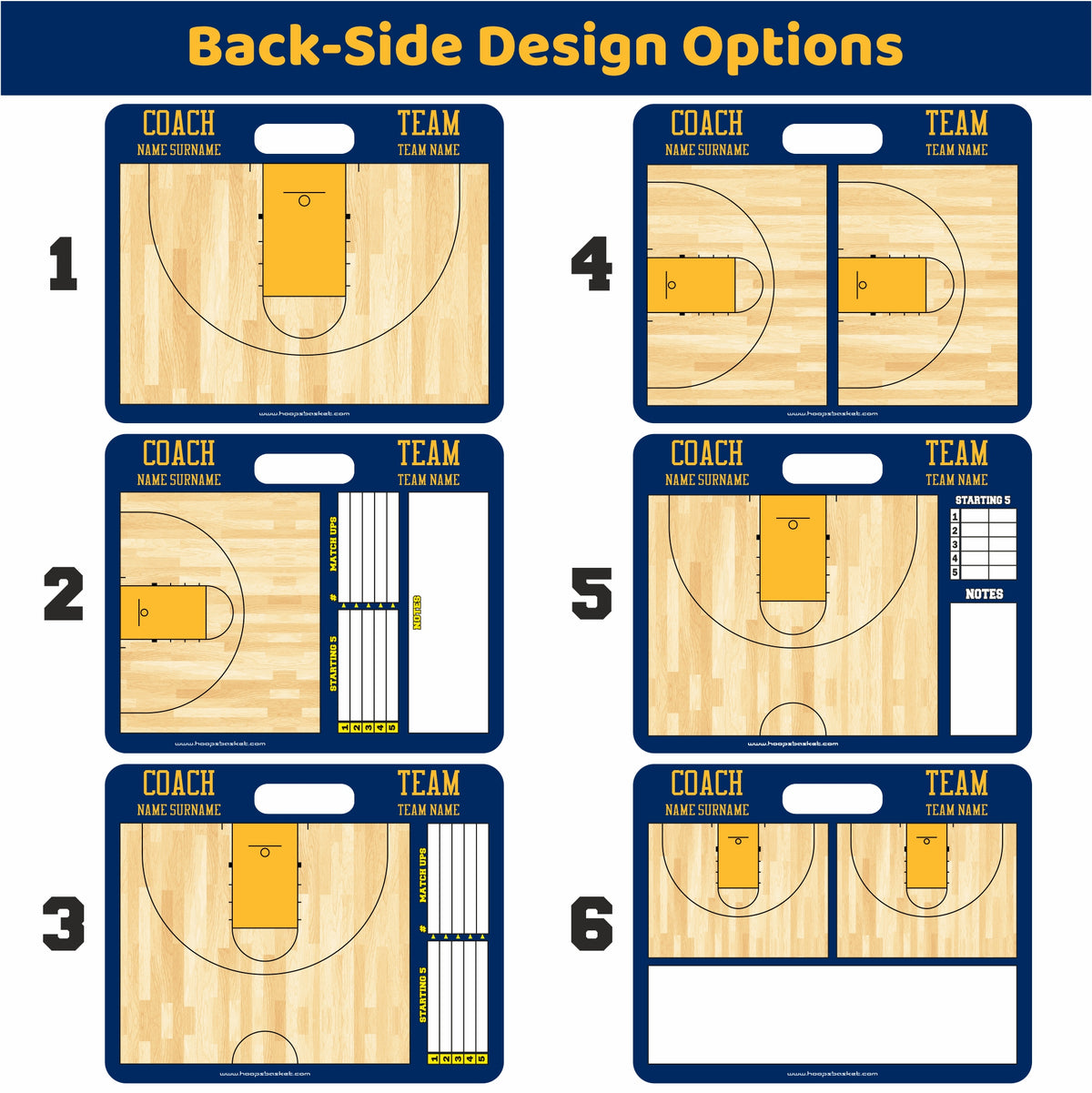 Custom Women's NCAA Basketball Coaching Board 15.7 x 12.6 in (Magnetic) — Made-to-order in California for coaches everywhere