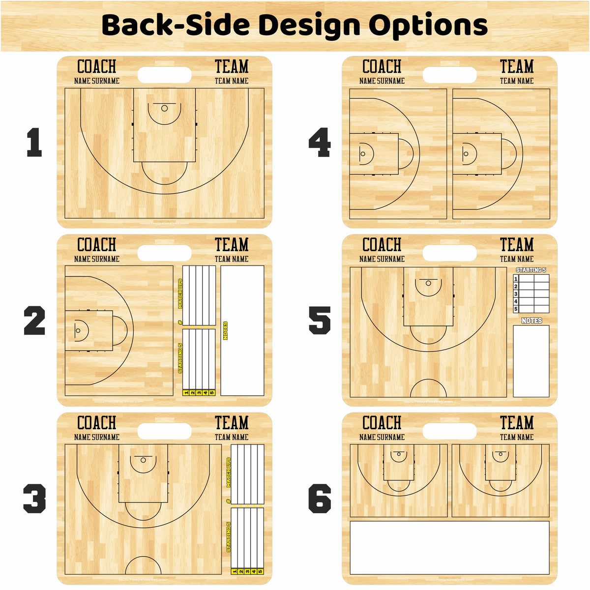 Custom FIBA Basketball Coaching Board 11.4 x 9.4 in (Magnetic) — Made-to-order in California for coaches everywhere