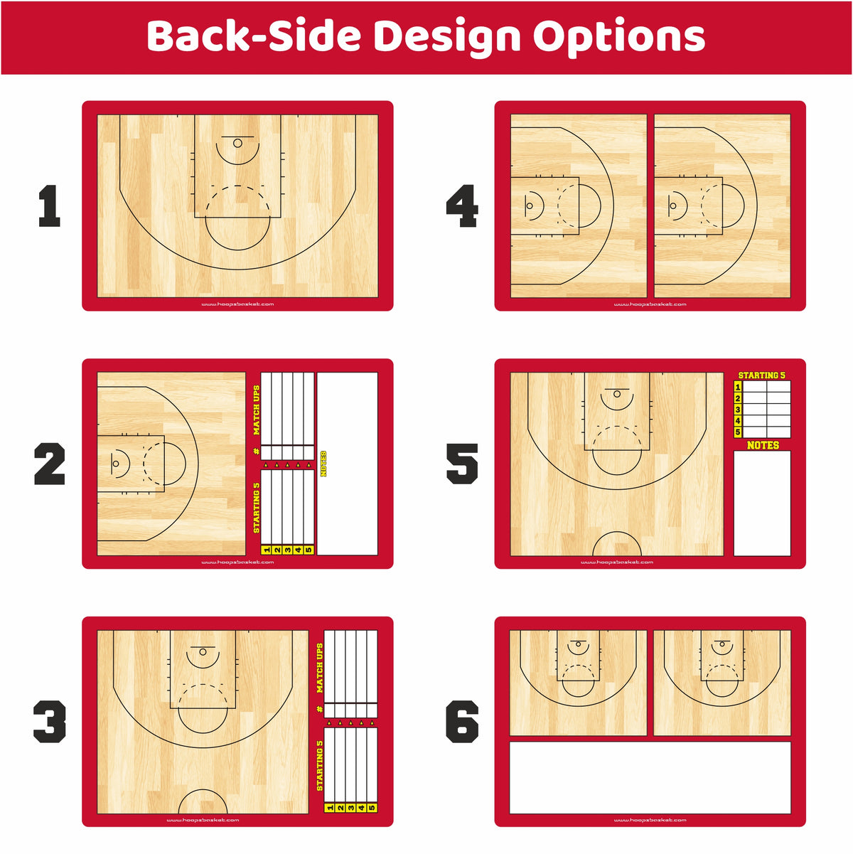 Custom WNBA Basketball Coaching Board 15.7 x 10.6 in (Classic) — Made-to-order in California for coaches everywhere