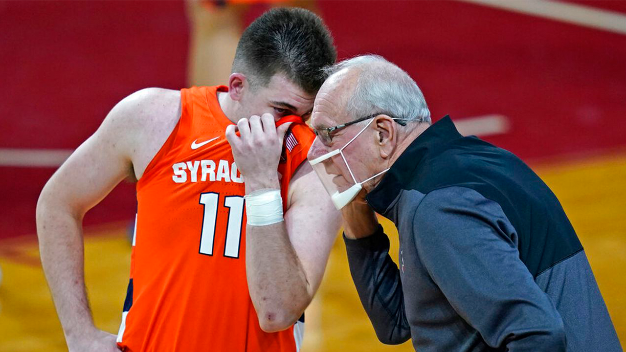Jim Boeheim explains his mask-wearing on the Syracuse basketball sidelines