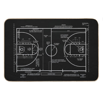 Basketball Court Bath Mat