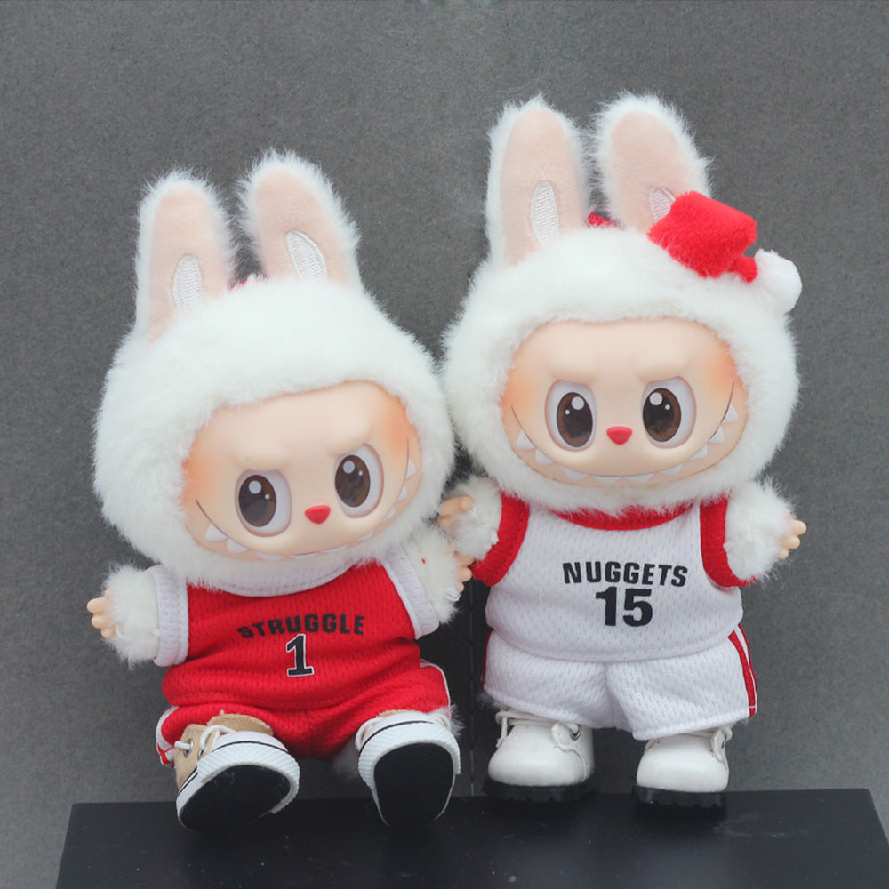 17cm Mini Labubu Doll'S Clothes Outfit Accessories For Basketball Playe Clothing Labubu Idol V2 Idol Athlete Clothing Gift &mdash; Real basketball specialist support