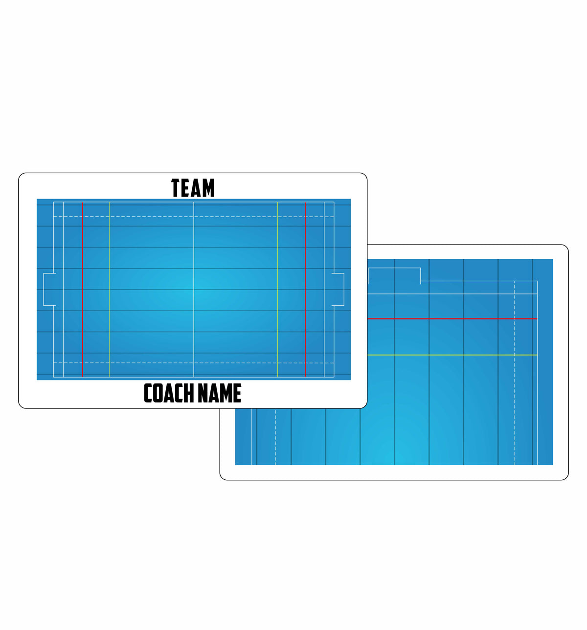 Custom Water Polo Magnetic Coaching Board 15.7 x 10.6 40 x 27 cm front view showing magnetic surface