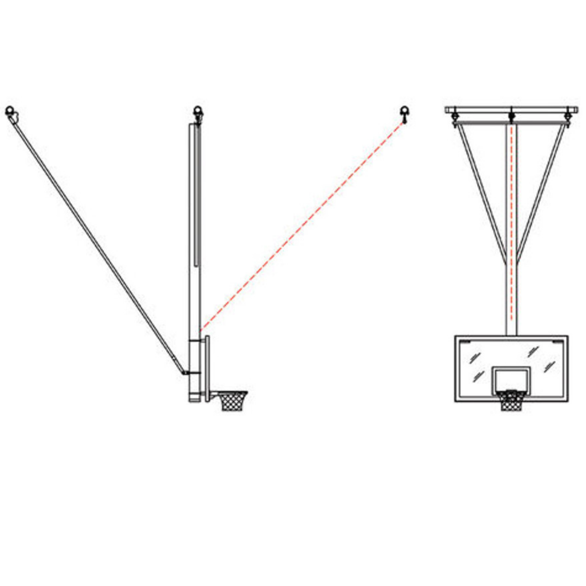 Spalding Gliding Rear-Braced Ceiling Mast &mdash; Made-to-order in California