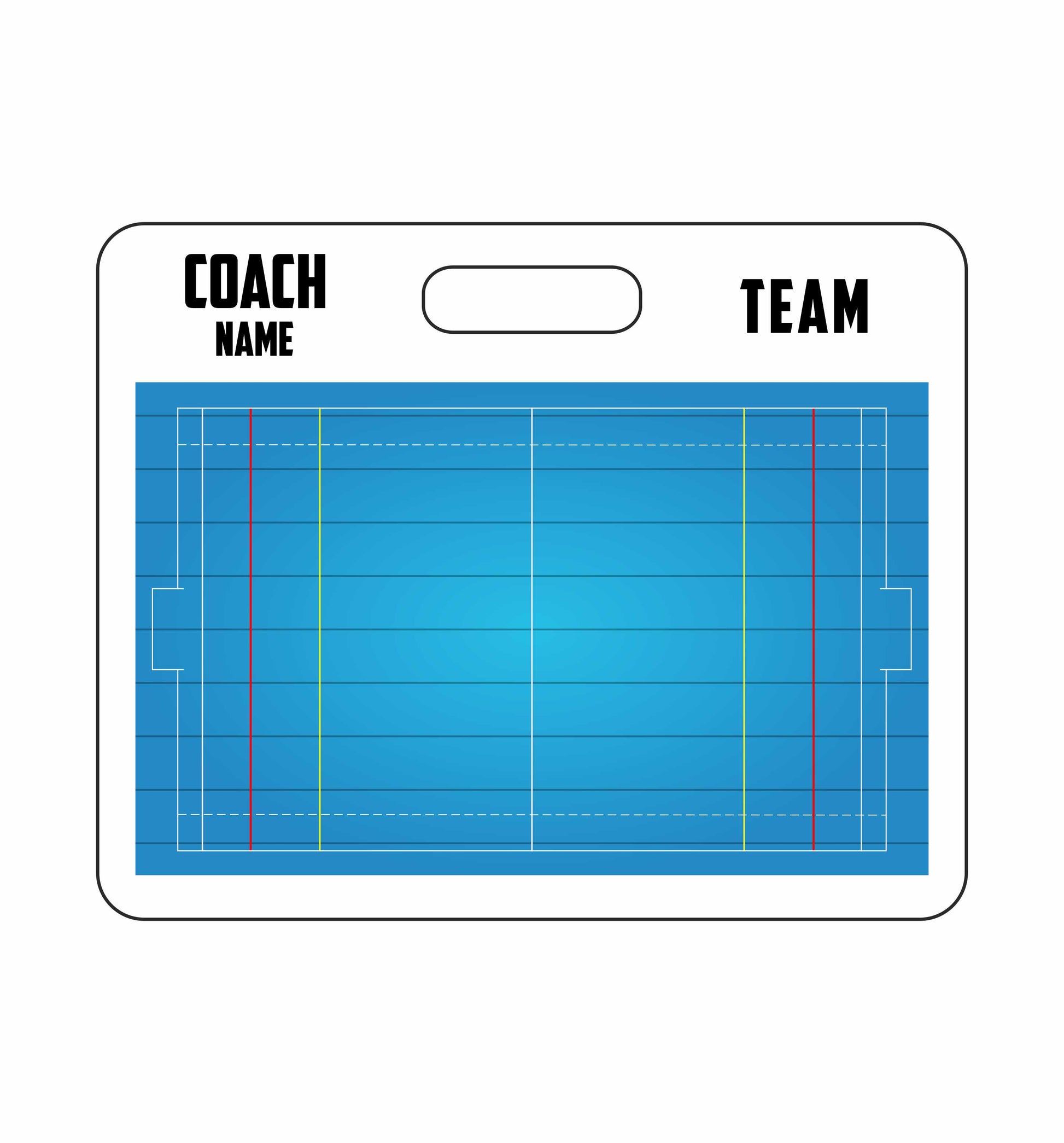 Alt: Custom Water Polo Magnetic Coaching Board 22 x 17.5 in – Magnetic Dry-Erase Board