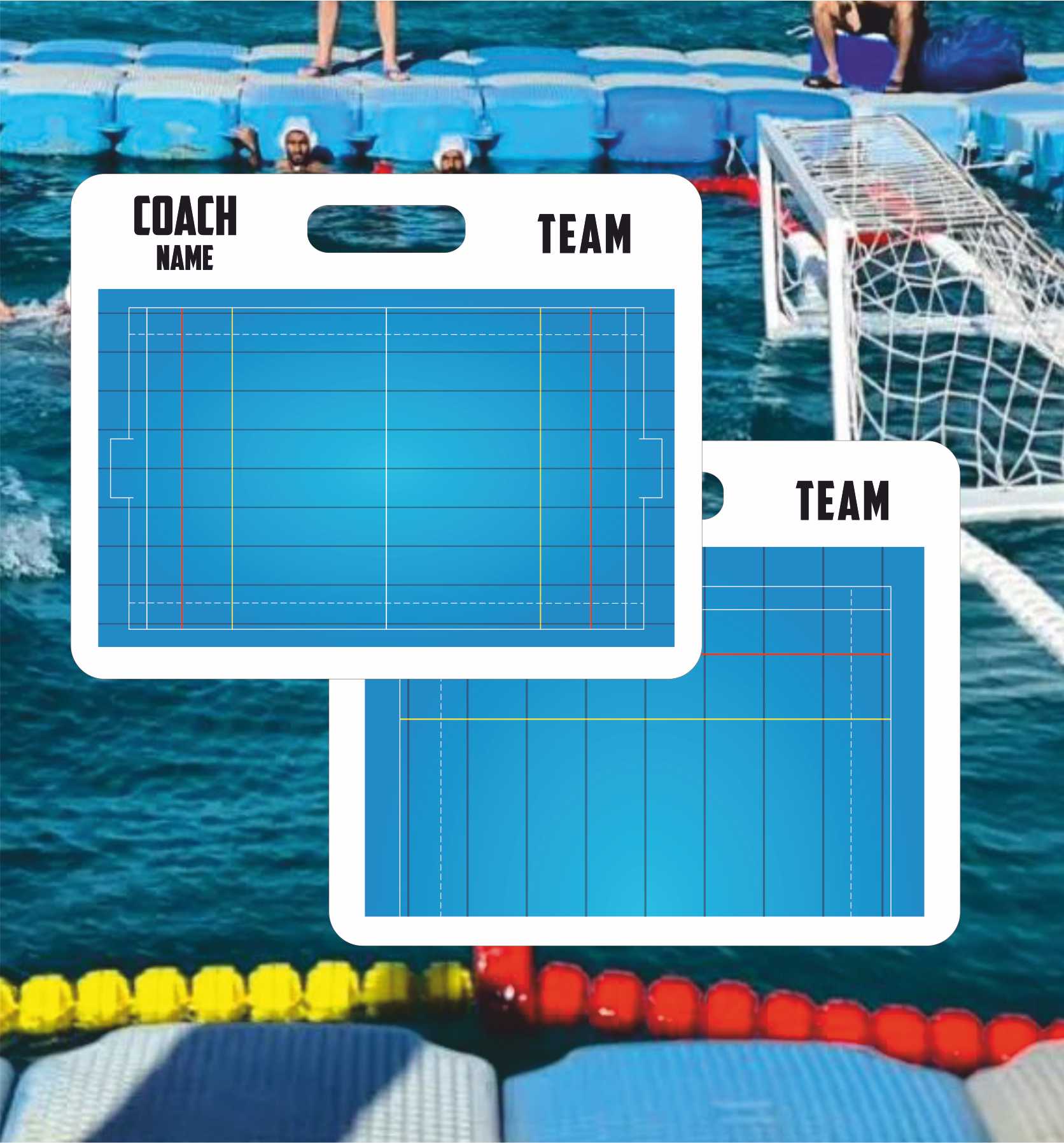Alt: Custom Water Polo Magnetic Coaching Board 22 x 17.5 in – Team Strategy Board