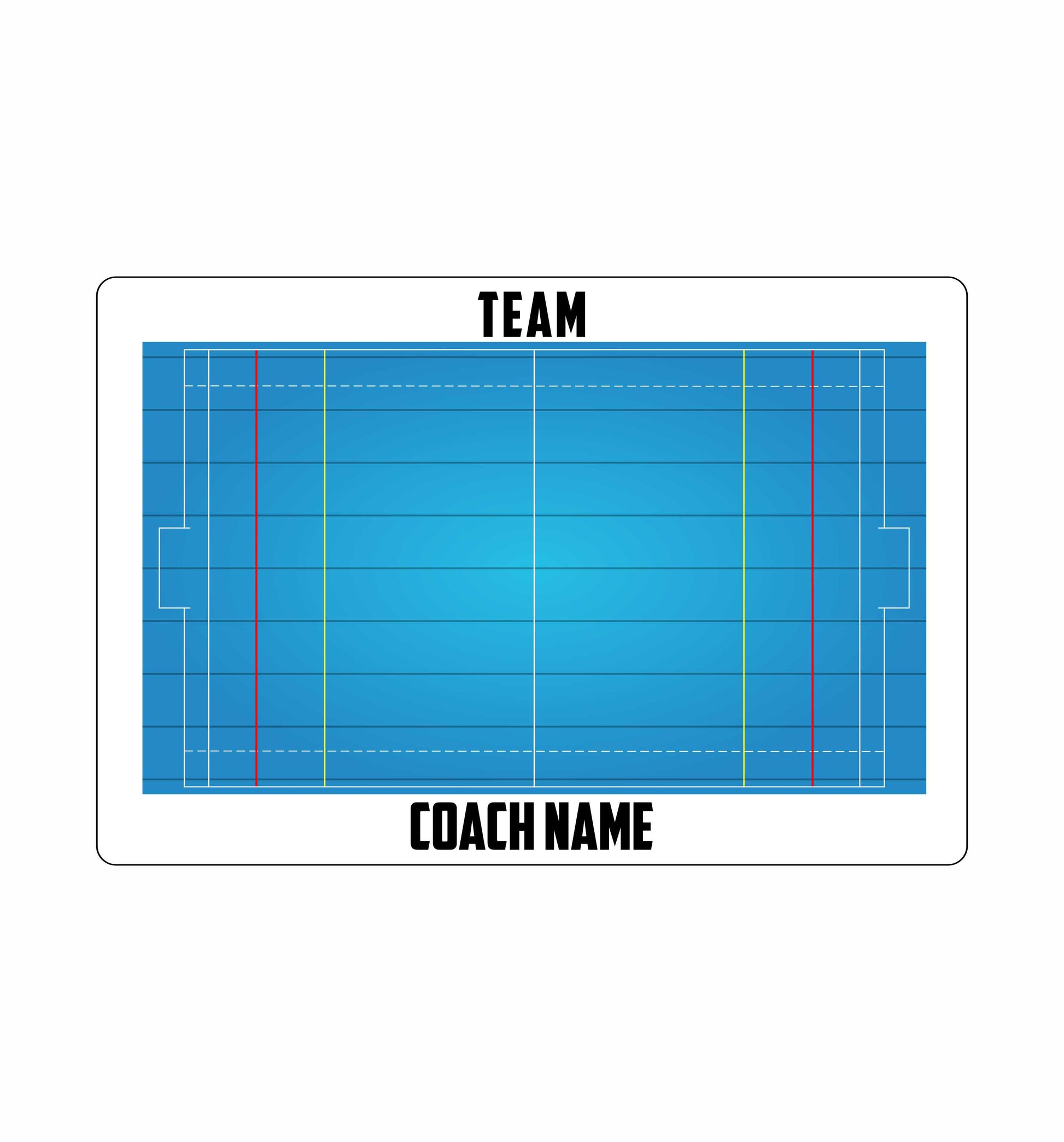 Custom Water Polo Magnetic Coaching Board 15.7 x 10.6 40 x 27 cm with markers and magnetic tokens