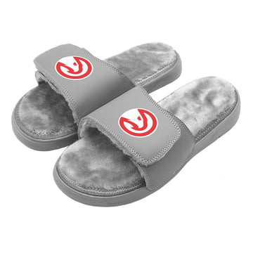 Atlanta Hawks Primary Grey Fur Slides