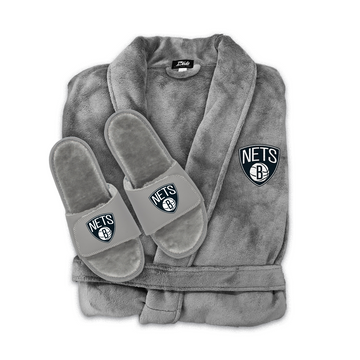 Brooklyn Nets Boss Robe Slide Bundle
