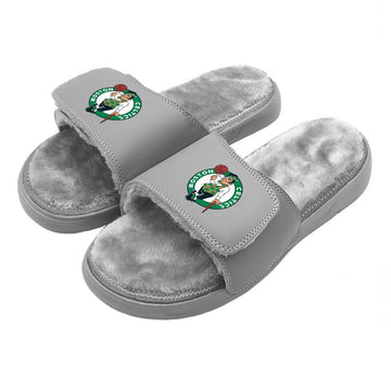 Boston Celtics Primary Fur Slides