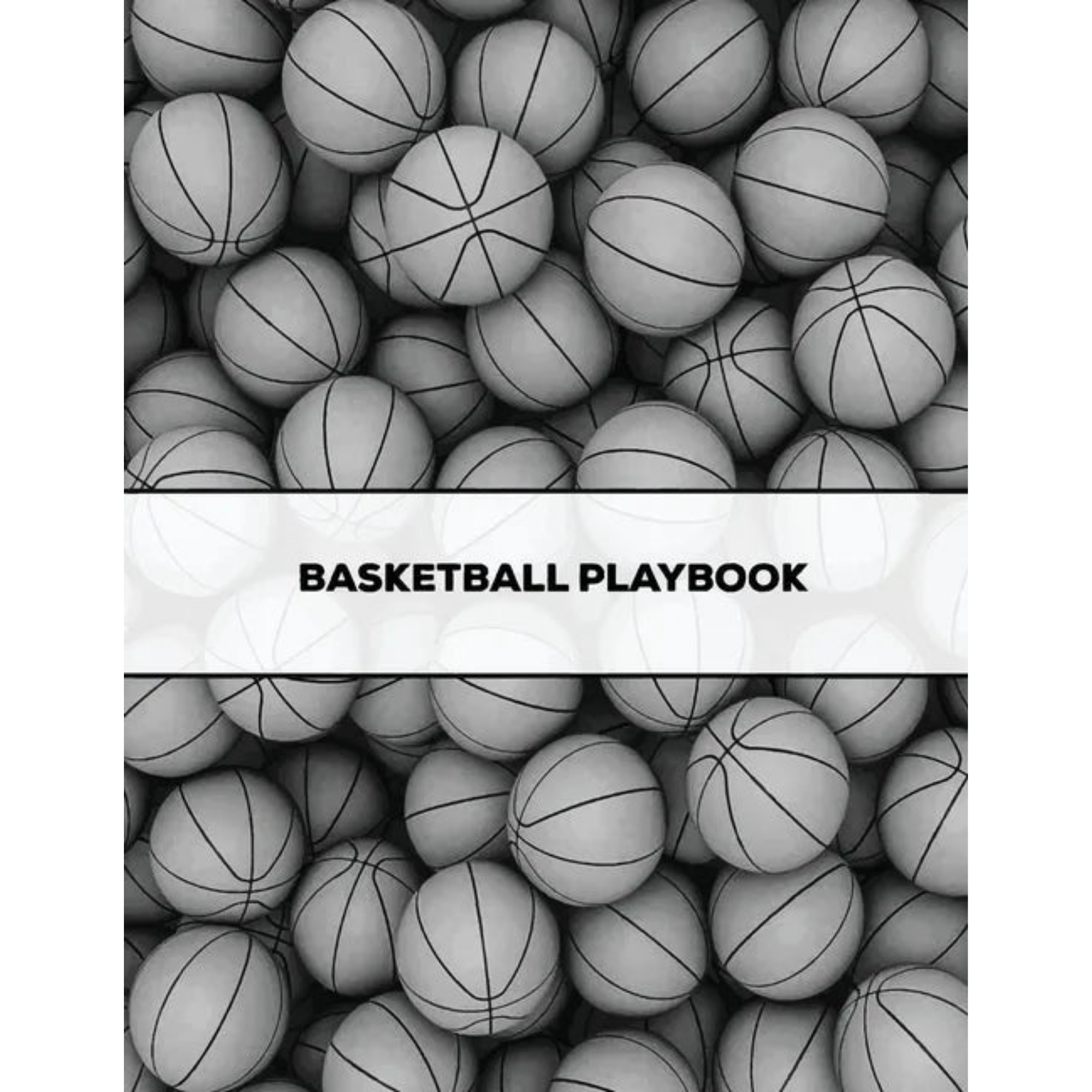 Basketball Playbook: Coach Gift, Blank Basketball Court Templates, Plays Book, Player Roster, Record Statistics, Game Schedule, Coaches Not - Paperback