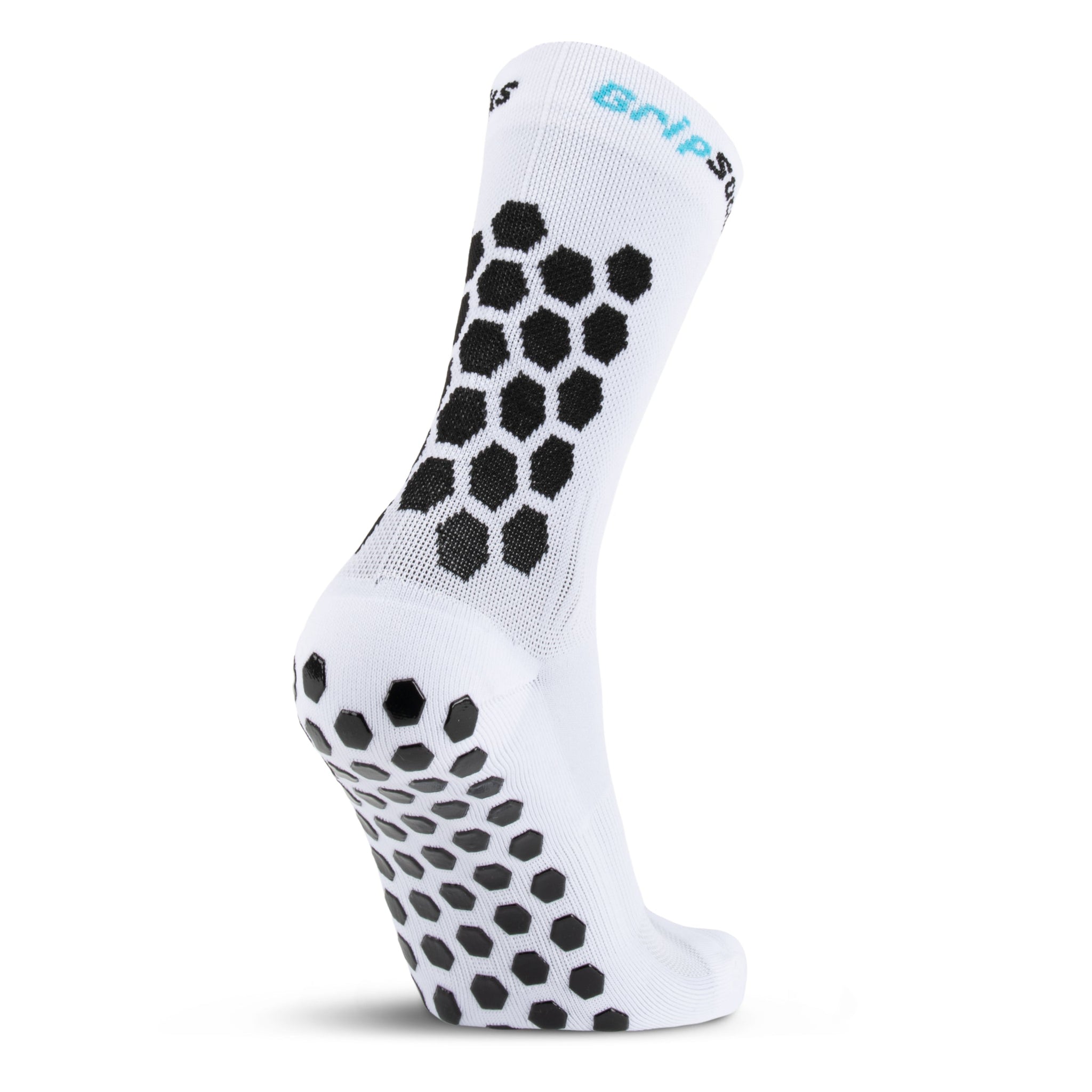 GripSocks for Basketball - Crew Height - White