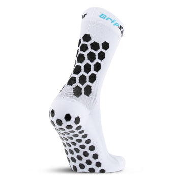 GripSocks for Basketball - Crew Height - White