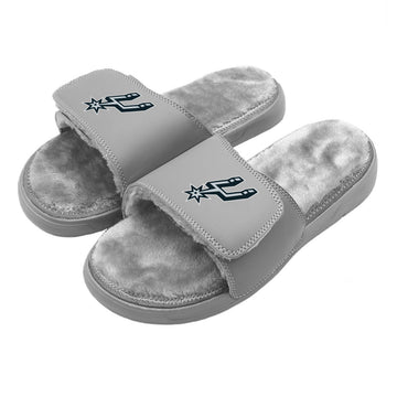 San Antonio Spurs Primary Grey Fur Slides
