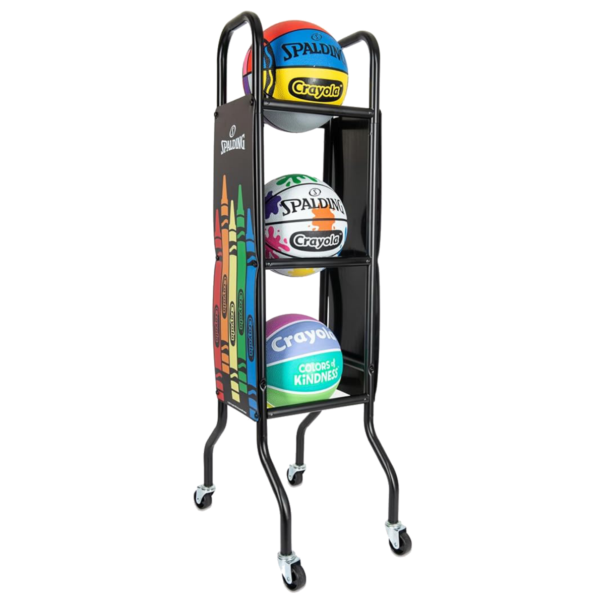 Spalding Basketball Crayola 3 Ball Cart &mdash; Real basketball specialist support