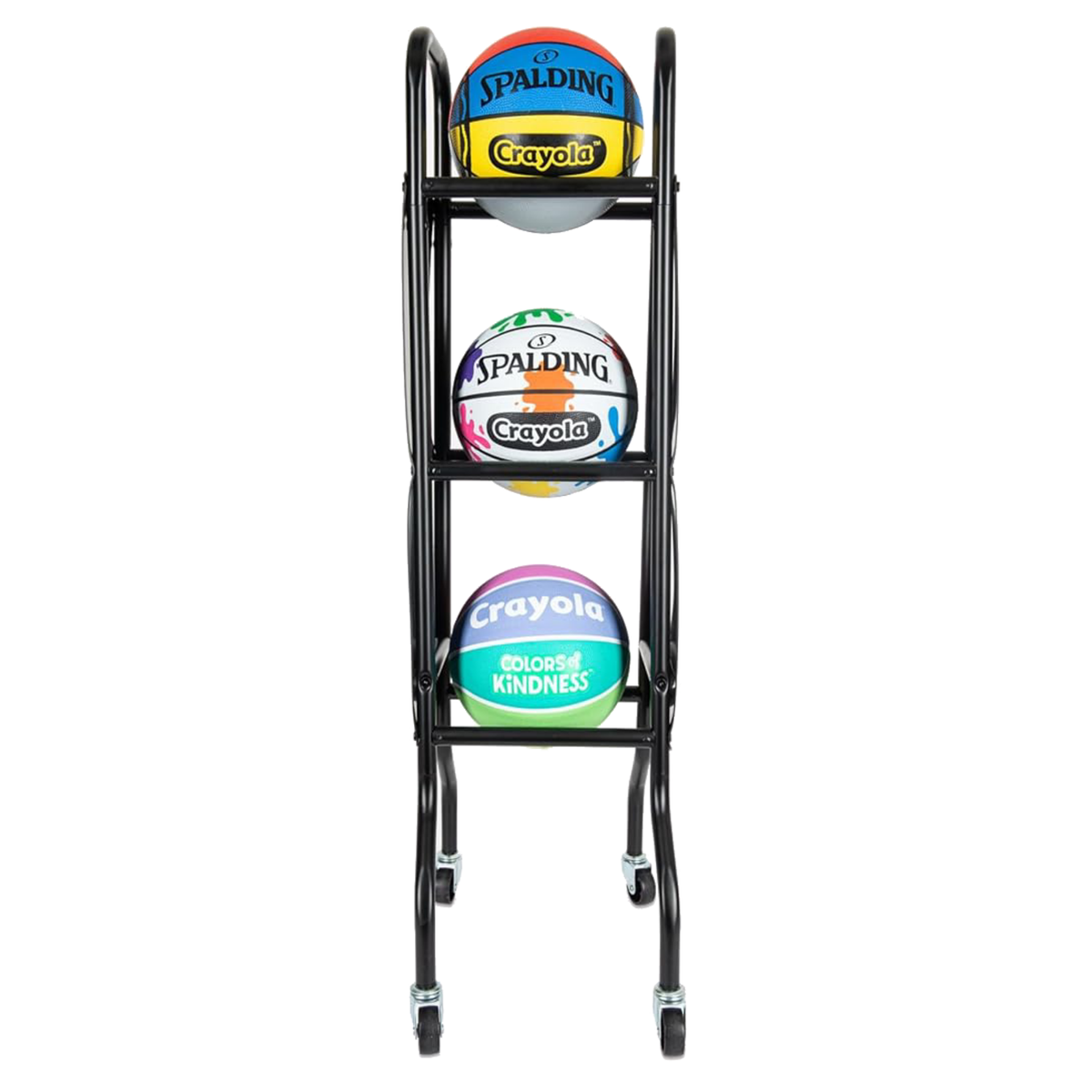 Spalding Basketball Crayola 3 Ball Cart &mdash; Authorized partnerships you can trust