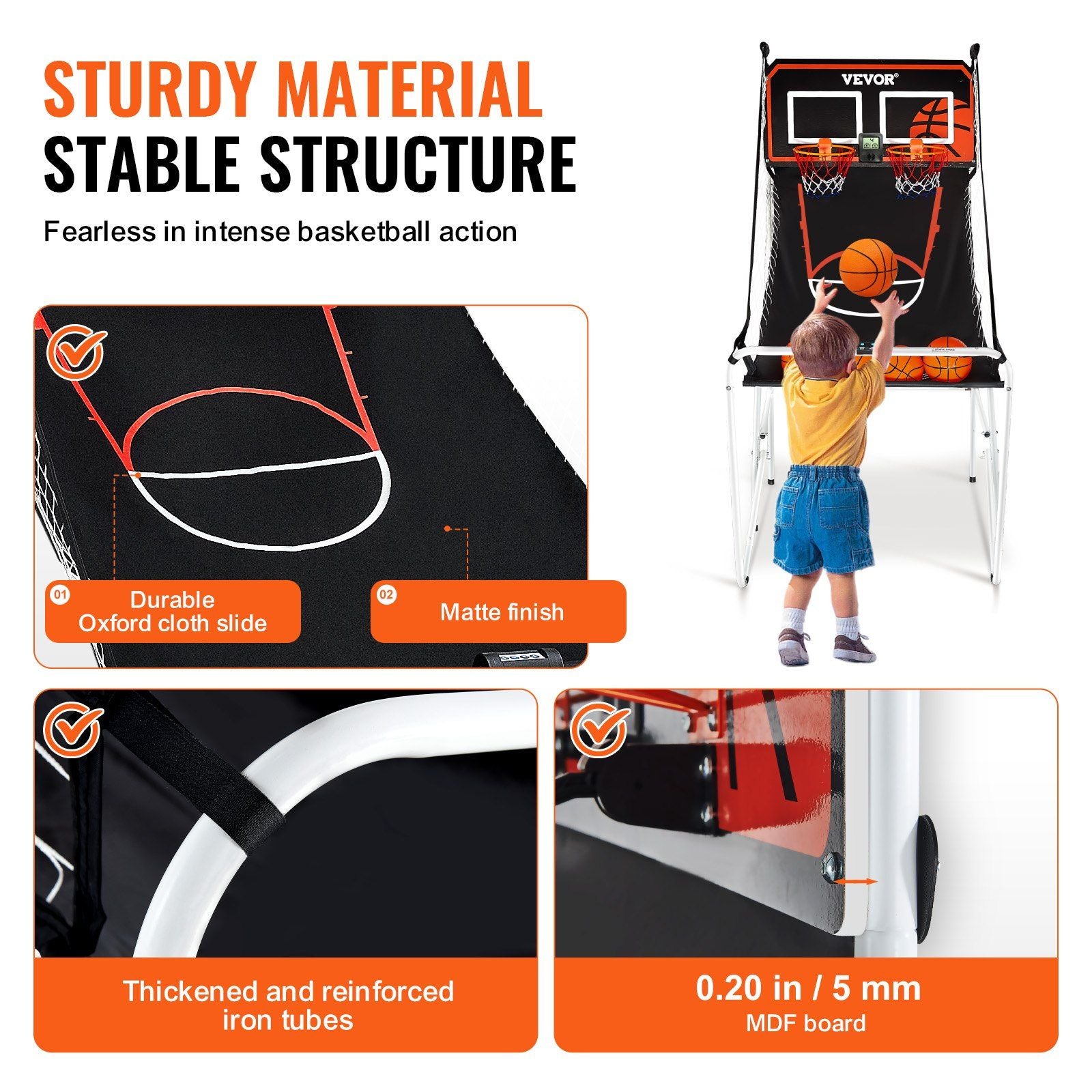Foldable Basketball Arcade Game -pop a shot basketball Fun with LCD Scoreboard