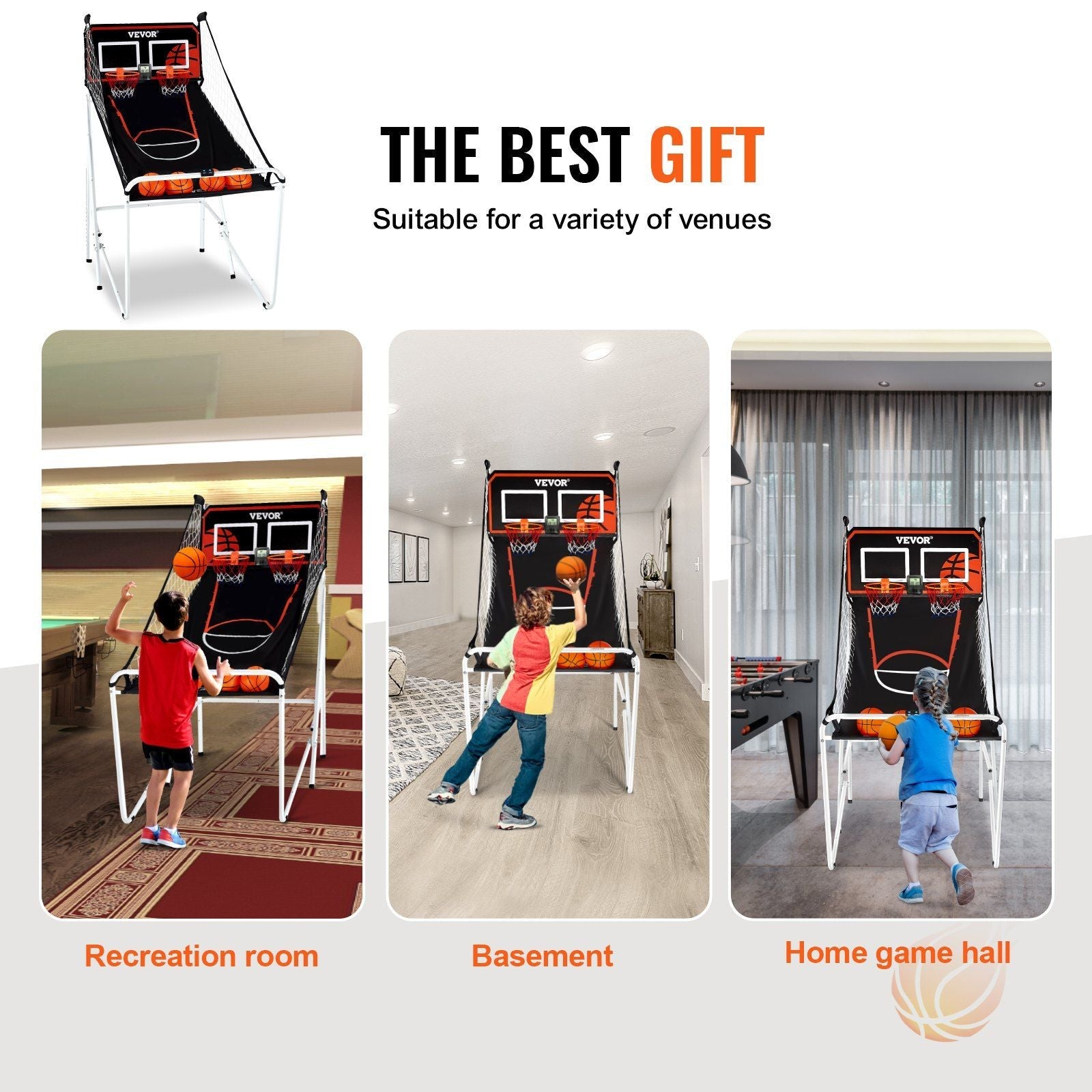 Foldable Basketball Arcade Game -pop a shot basketball Fun with LCD Scoreboard