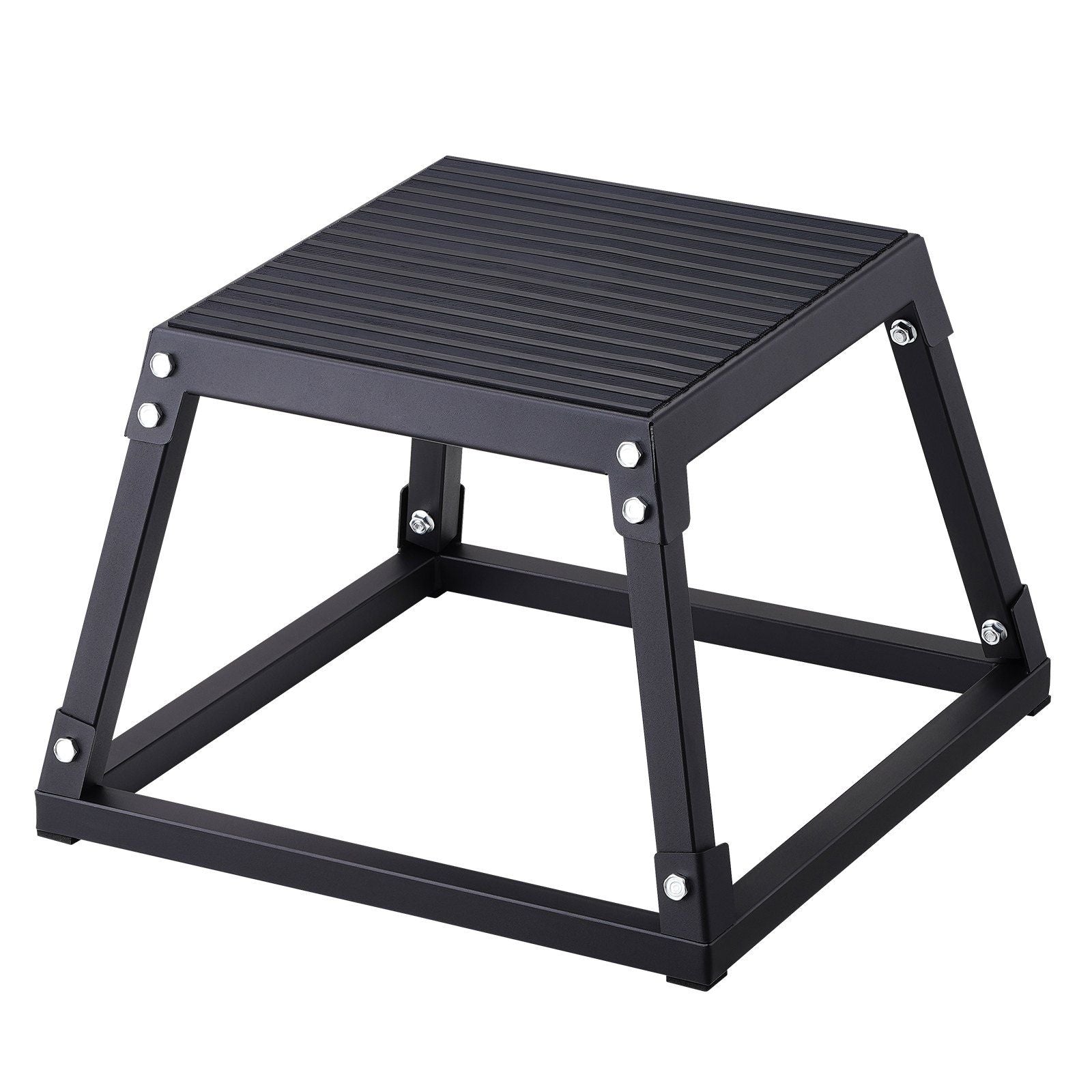 Steel 12 Inch Plyometric Jump Box for Agility Training - Anti-Slip Fitness Platform for Home Gym